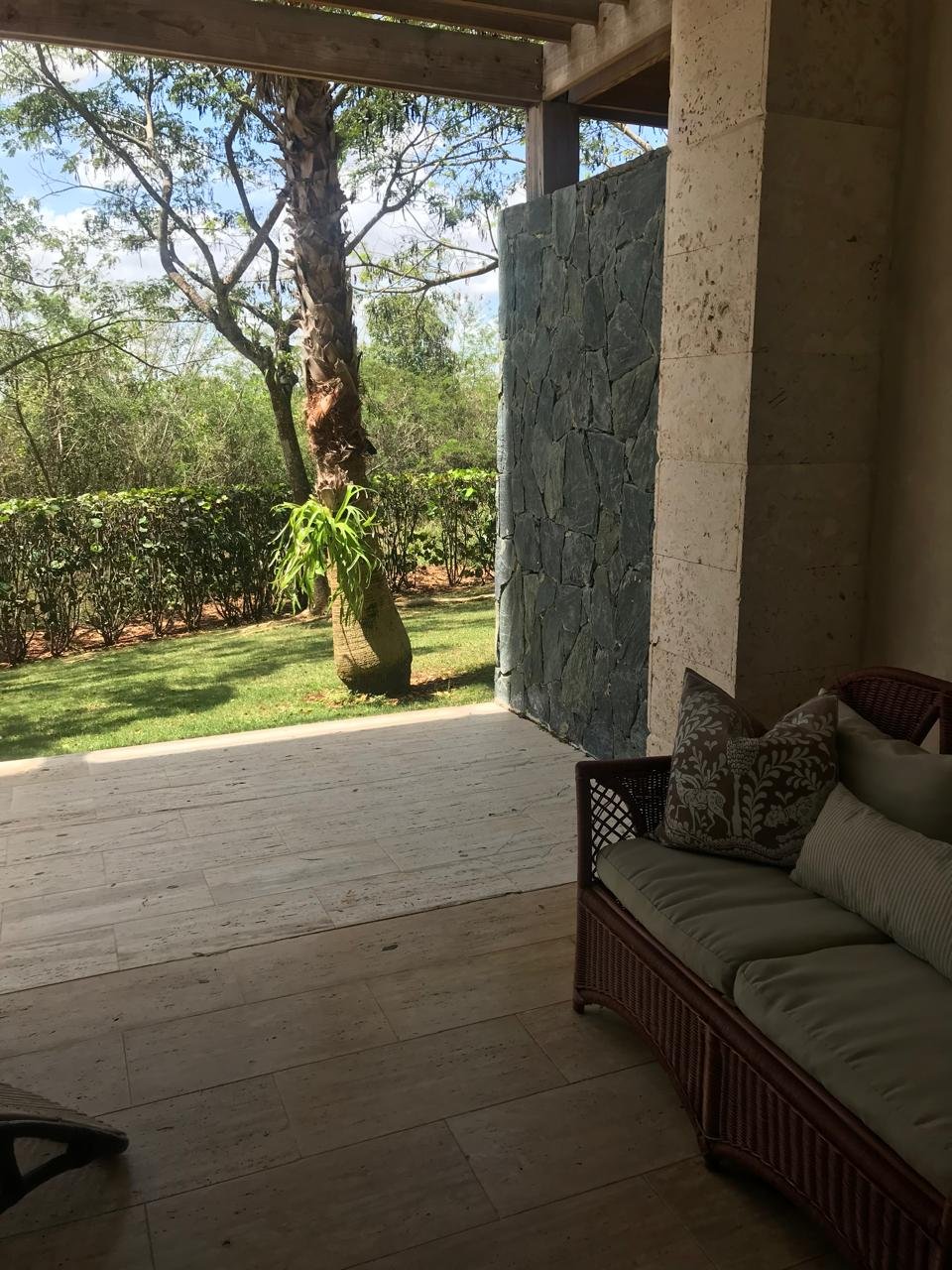 Terraza con vista al jardín